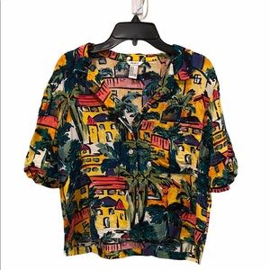 Painting-Inspired Button Up